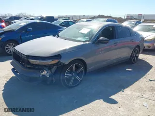 2024 Honda Accord Hybrid Sport with VIN 1HGCY2F59RA069170, listed as a IAAI auction lot 41802278 with 5,417 mi miles. Bid and sale history available at carsss.com. Image 2.