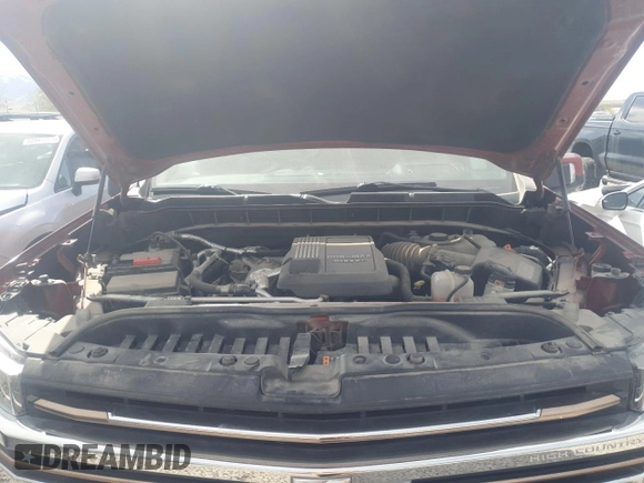 2021 Chevrolet Silverado 1500 High Country with VIN 3GCUYHET2MG141357, listed as a Copart auction lot 52708715 with 55,021 mi miles and Clean Title. Bid and sale history available at carsss.com. Image 11.