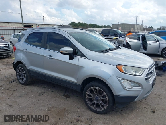 2019 Ford EcoSport Titanium with VIN MAJ6S3KL1KC267698, listed as a IAAI auction lot 41502722 with 83,673 mi miles and . Bid and sale history available at DreamBid. Image 1.