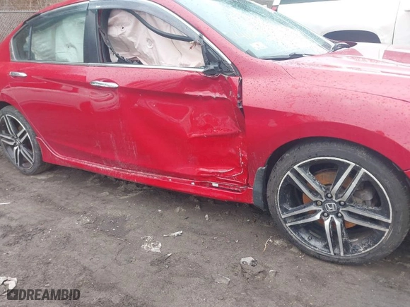 2016 Honda Accord Sedan Sport with VIN 1HGCR2F56GA080119, listed as a IAAI auction lot 41641186 with 166,076 mi miles. Bid and sale history available at carsss.com. Image 6.