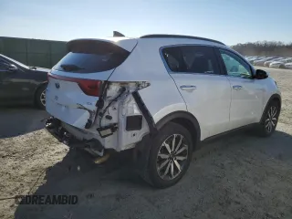 2018 Kia Sportage EX with VIN KNDPN3AC6J7421403, listed as a Copart auction lot 82428954 with 129,280 mi miles and Salvage Title. Bid and sale history available at DreamBid. Image 3.