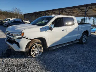 2023 Chevrolet Silverado 1500 LTZ with VIN 2GCUDGED6P1129286, listed as a Copart auction lot 87196464 with 14,662 mi miles and Salvage Title. Bid and sale history available at carsss.com. Image 1.
