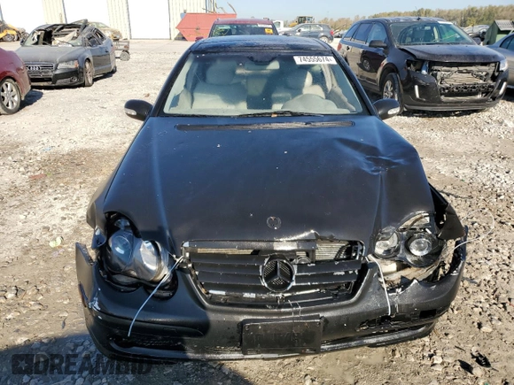 2002 Mercedes-Benz C 230/260/280/320 with VIN WDBRN47J52A307657, listed as a Copart auction lot 74555674 with 215,858 mi miles and Salvage Title. Bid and sale history available at DreamBid. Image 5.
