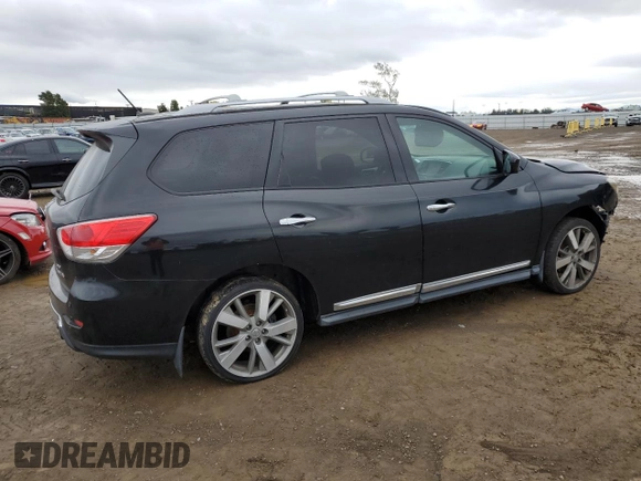 2015 Nissan Pathfinder Platinum with VIN 5N1AR2MM8FC642603, listed as a Copart auction lot 43323565 with 122,493 mi miles and Salvage title. Bid and sale history available at DreamBid. Image 3.