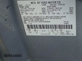 2014 Ford F-150 XL with VIN 1FTFX1ET3EKE46900, listed as a IAAI auction lot 41685367 with 115,849 mi miles. Bid and sale history available at carsss.com. Image 9.