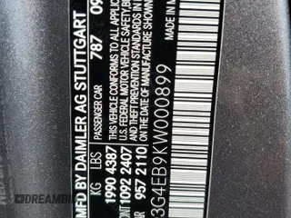 2019 Mercedes-Benz A 220 z VIN WDD3G4EB9KW000899, wystawiony jako Copart lot #52463325 z przebiegiem Nie podano mil oraz Szkoda całkowita • Salvage title. Historia ofert i sprzedaży dostępna na DreamBid. Obrazek 12.
