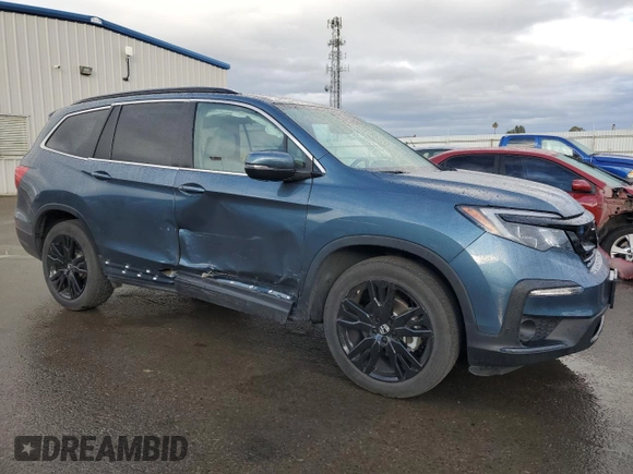 2021 Honda Pilot Special Edition with VIN 5FNYF5H22MB012811, listed as a Copart auction lot 44453855 with 25,782 mi miles and Salvage Title. Bid and sale history available at DreamBid. Image 4.