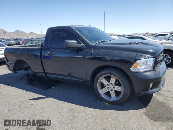 2014 Ram 1500 Express with VIN 3C6JR6AT6EG235549, listed as a Copart auction lot 52744925 with 123,996 mi miles and Salvage title. Bid and sale history available at DreamBid. Image 4.