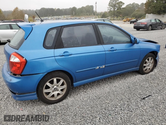2005 Kia Spectra with VIN KNAFE161955108612, listed as a Copart auction lot 79648514 with 156,963 mi miles and Salvage Title. Bid and sale history available at carsss.com. Image 3.