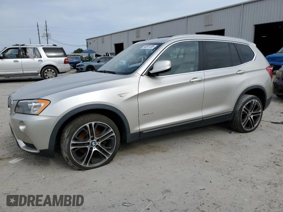 2013 BMW X3 xDrive28i with VIN 5UXWX9C57D0D01583, listed as a Copart auction lot 54091135 with 133,506 mi miles and Clean Title. Bid and sale history available at carsss.com. Image 1.