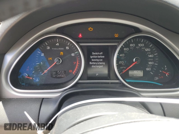 2015 Audi Q7 Premium Plus with VIN WA1LGAFE7FD005306, listed as a Copart auction lot 56751455 with 103,688 mi miles and Clean Title. Bid and sale history available at DreamBid. Image 9.