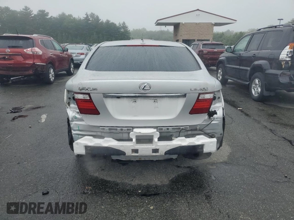 2008 Lexus LS 460 with VIN JTHBL46F185071661, listed as a Copart auction lot 57762175 with 122,958 mi miles and Clean title. Bid and sale history available at DreamBid. Image 6.