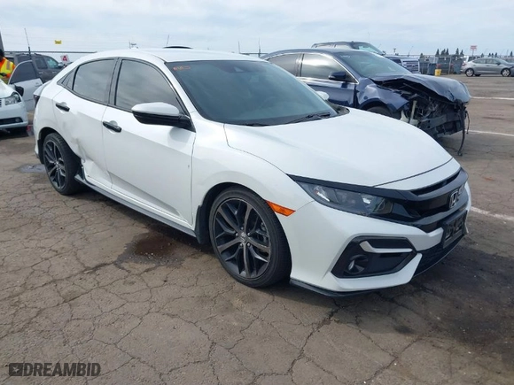 2021 Honda Civic Hatchback Sport with VIN SHHFK7H46MU414023, listed as a IAAI auction lot 41840792 with 96,324 mi miles. Bid and sale history available at carsss.com. Image 1.