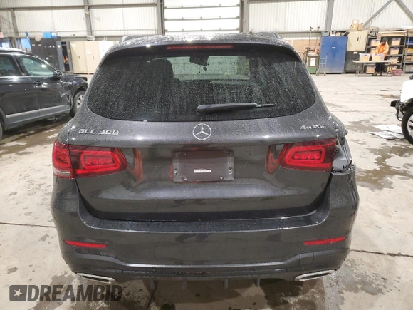 2021 Mercedes-Benz GLC with VIN W1N0G8EB3MV320970, listed as a Copart auction lot 82190584 with 21,520 mi miles and Salvage Title. Bid and sale history available at carsss.com. Image 6.