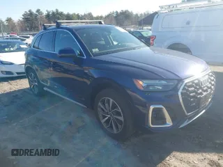 2022 Audi Q5 S line Premium with VIN WA1GAAFY2N2061600, listed as a IAAI auction lot 41823590 with 18,963 mi miles. Bid and sale history available at carsss.com. Image 1.