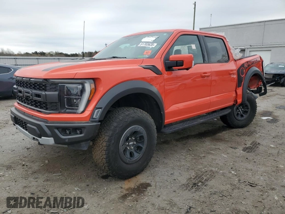 2023 Ford F-150 Raptor with VIN 1FTFW1RG4PFB17389, listed as a Copart auction lot 51703635 with 19,772 mi miles and Salvage Title. Bid and sale history available at DreamBid. Image 1.