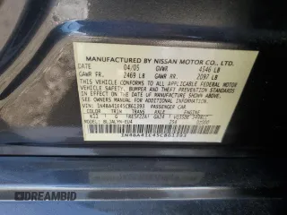 2005 Nissan Maxima 3.5 SL with VIN 1N4BA41E45C861393, listed as a Copart auction lot 42469674 with 130,611 mi miles and Non Repairable. Bid and sale history available at carsss.com. Image 12.