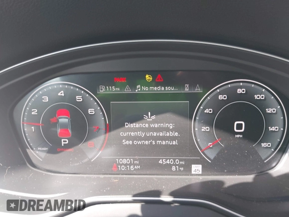 2024 Audi Q5 S line Prestige with VIN WA1FAAFY5R2112458, listed as a IAAI auction lot 41395353 with 10,801 mi miles and . Bid and sale history available at DreamBid. Image 7.