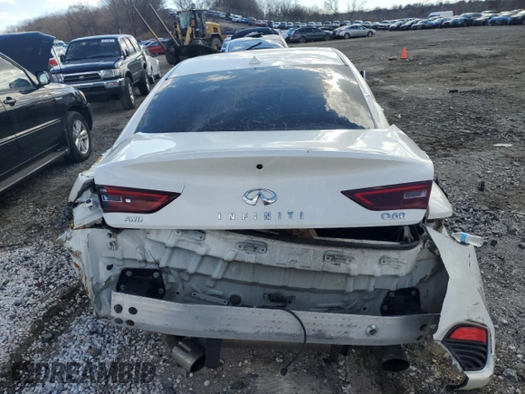 2017 Infiniti Q60 Premium with VIN JN1CV7EL4HM320732, listed as a Copart auction lot 85926524 with 83,261 mi miles and Salvage title. Bid and sale history available at DreamBid. Image 6.