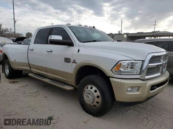 2015 Ram 3500 Longhorn with VIN 3C63RRKL7FG595603, listed as a Copart auction lot 76554154 with 118,271 mi miles and Non Repairable. Bid and sale history available at carsss.com. Image 4.