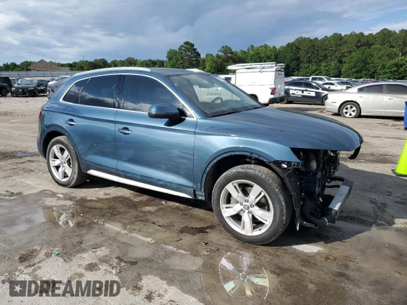 2018 Audi Q5 Premium Plus with VIN WA1BNAFY6J2075556, listed as a Copart auction lot 58167095 with 42,182 mi miles and Salvage title. Bid and sale history available at DreamBid. Image 4.