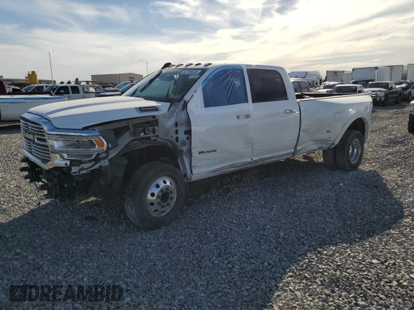 2021 Ram 3500 Laramie with VIN 3C63RRJL5MG689624, listed as a Copart auction lot 52739535 with 0 mi miles and Salvage Title. Bid and sale history available at carsss.com. Image 1.