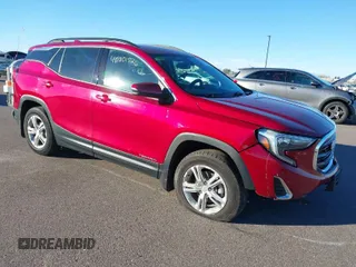 2019 GMC Terrain SLE with VIN 3GKALTEV9KL398451, listed as a IAAI auction lot 40801526 with 151,183 mi miles. Bid and sale history available at carsss.com. Image 1.