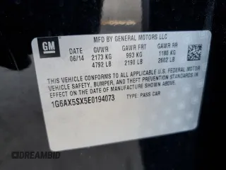 2014 Cadillac CTS Luxury AWD z VIN 1G6AX5SX5E0194073, wystawiony jako Copart lot #47919515 z przebiegiem 47 395 mil mil oraz Szkoda całkowita • Salvage title. Historia ofert i sprzedaży dostępna na DreamBid. Obrazek 12.