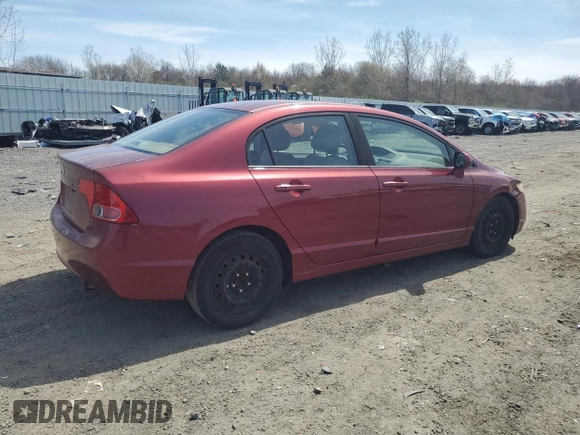 2008 Honda Civic LX with VIN 1HGFA16558L018019, listed as a Copart auction lot 54498205 with 219,956 mi miles and Clean Title. Bid and sale history available at DreamBid. Image 3.