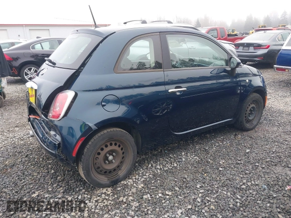 2013 FIAT 500 Pop with VIN 3C3CFFAR8DT574709, listed as a IAAI auction lot 41346479 with 86,958 mi miles. Bid and sale history available at carsss.com. Image 4.