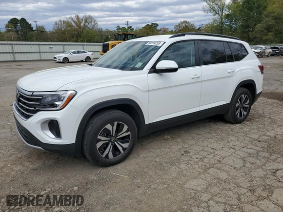 2024 Volkswagen Atlas SE with VIN 1V2DR2CA7RC579036, listed as a Copart auction lot 50594205 with 15,071 mi miles and Salvage title. Bid and sale history available at DreamBid. Image 1.