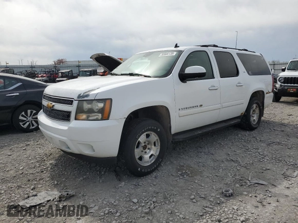 2007 Chevrolet Suburban LTZ with VIN 1GNFK16Y57R256445, listed as a Copart auction lot 50966135 with 0 mi miles and Salvage Title. Bid and sale history available at carsss.com. Image 1.