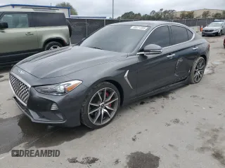 2020 Genesis G70 3.3T with VIN KMTG54LE8LU048052, listed as a Copart auction lot 88071305 with 42,502 mi miles and Salvage Title. Bid and sale history available at DreamBid. Image 1.