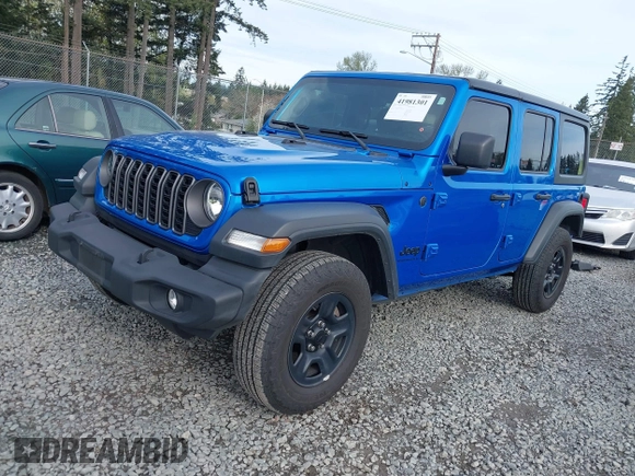 2024 Jeep Wrangler Willys with VIN 1C4PJXDG6RW287267, listed as a IAAI auction lot 41981301 with 8,996 mi miles and . Bid and sale history available at carsss.com. Image 18.