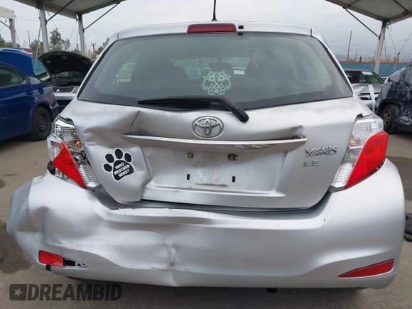 2012 Toyota Yaris L with VIN JTDKTUD30CD525956, listed as a IAAI auction lot 42057788 with 191,307 mi miles. Bid and sale history available at carsss.com. Image 6.