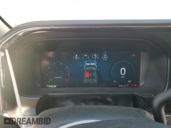 2024 Ford F-250 XL with VIN 1FT8W2BAXREE61516, listed as a Copart auction lot 62951005 with 6,709 mi miles and Salvage title. Bid and sale history available at DreamBid. Image 9.