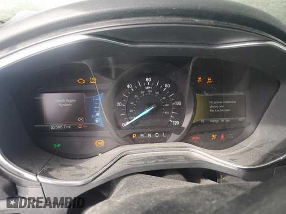 2018 Ford Fusion Hybrid Titanium with VIN 3FA6P0RU4JR206232, listed as a Copart auction lot 43419565 with 92,565 mi miles and Salvage Title. Bid and sale history available at carsss.com. Image 9.