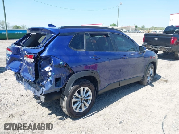 2023 Toyota Corolla Cross LE with VIN 7MUCAAAG8PV065431, listed as a IAAI auction lot 42031958 with 25,000 mi miles and . Bid and sale history available at DreamBid. Image 4.