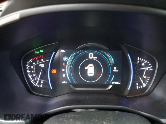 2019 Hyundai Santa Fe SEL with VIN 5NMS33ADXKH021346, listed as a Copart auction lot 79266394 with 77,172 mi miles and Salvage Title. Bid and sale history available at carsss.com. Image 9.