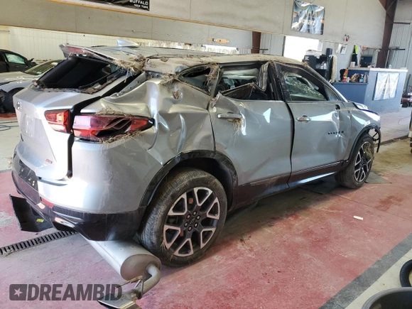 2023 Chevrolet Blazer RS с VIN 3GNKBKRSXPS147438, выставлен на аукционе Copart как лот 54538795 с пробегом Не указан миль и Списание • Salvage title. История ставок и продаж доступна на DreamBid. Изображение 3.