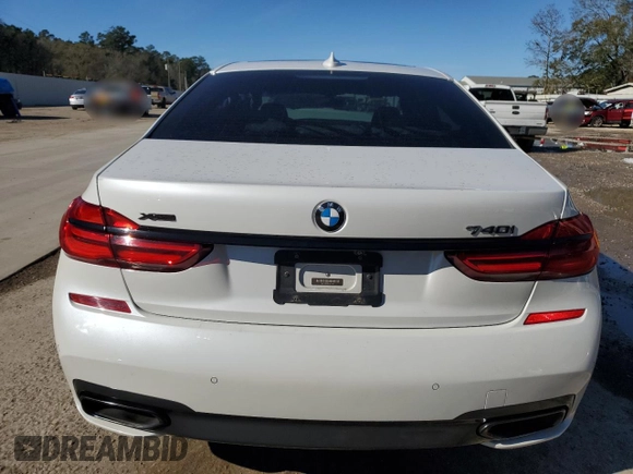 2018 BMW 7 Series 740i with VIN WBA7E2C59JG743247, listed as a Copart auction lot 88777325 with 69,071 mi miles and Salvage Title. Bid and sale history available at carsss.com. Image 6.