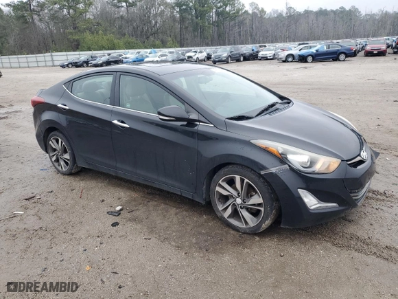 2014 Hyundai Elantra Limited with VIN 5NPDH4AE2EH482069, listed as a Copart auction lot 45669655 with 139,673 mi miles and Salvage Title. Bid and sale history available at carsss.com. Image 4.