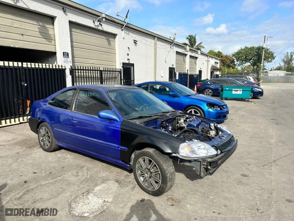 2000 Honda Civic Si with VIN 1HGEM1159YL121874, listed as a Copart auction lot 87539595 with 150,000 mi miles and Clean Title. Bid and sale history available at carsss.com. Image 1.