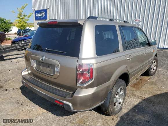 2007 Honda Pilot EX with VIN 5FNYF28457B000995, listed as a Copart auction lot 66791524 with 113,131 mi miles and Non Repairable. Bid and sale history available at carsss.com. Image 3.