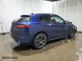 2020 Alfa Romeo Stelvio Ti with VIN ZASPAKBN0L7C95748, listed as a Copart auction lot 38375804 with 0 mi miles and Salvage Title. Bid and sale history available at carsss.com. Image 3.