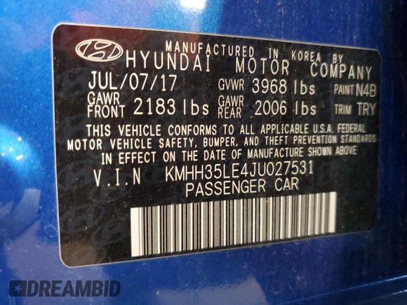 2018 Hyundai Elantra GT with VIN KMHH35LE4JU027531, listed as a Copart auction lot 73922714 with 98,861 mi miles and Salvage Title. Bid and sale history available at carsss.com. Image 12.