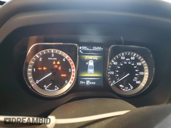 2016 Nissan Titan Platinum Reserve with VIN 1N6BA1F45GN507363, listed as a Copart auction lot 53625635 with 95,450 mi miles and Salvage title. Bid and sale history available at DreamBid. Image 9.