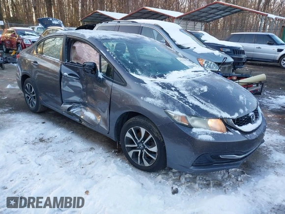 2014 Honda Civic Sedan EX with VIN 19XFB2F81EE207315, listed as a IAAI auction lot 41222886 with 145,484 mi miles. Bid and sale history available at carsss.com. Image 1.