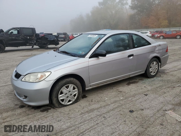 2005 Honda Civic VP with VIN 1HGEM22195L061608, listed as a Copart auction lot 49871944 with 165,986 mi miles and Salvage title. Bid and sale history available at DreamBid. Image 1.