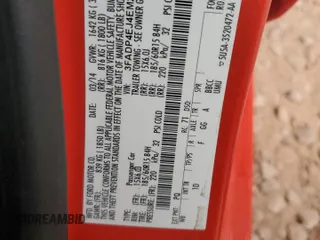 2014 Ford Fiesta SE with VIN 3FADP4EJ4EM212240, listed as a Copart auction lot 54534725 with 104,650 mi miles and Salvage Title. Bid and sale history available at DreamBid. Image 12.